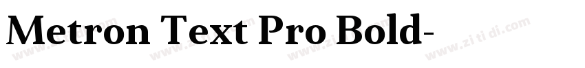 Metron Text Pro Bold字体转换